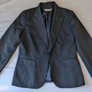 Tahari Arthur S Levine Blazer Suit Jacket Vertical Stripes Size 10